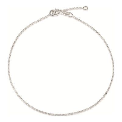 Sterling Silver 1mm Diamond-Cut Diamond-Cut Cable Anklet – view 5