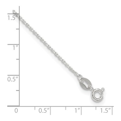 Sterling Silver 1mm Diamond-Cut Diamond-Cut Cable Anklet – view 6