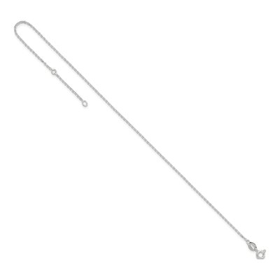 Sterling Silver 1mm Diamond-Cut Diamond-Cut Cable Anklet – view 8