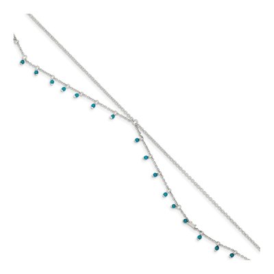 Sterling Silver Turquoise Double Anklet – view 4