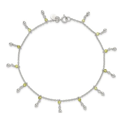 Sterling Silver Peridot Anklet – view 6