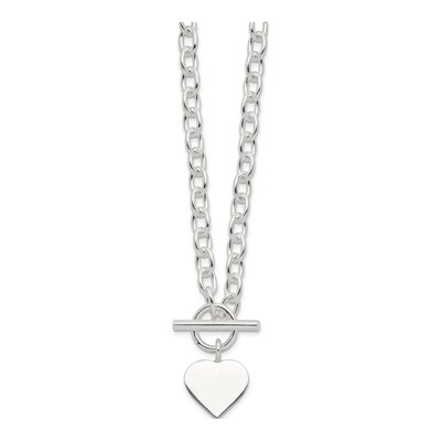 Sterling Silver Heart Pendant Necklace – view 3