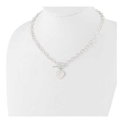 Sterling Silver Heart Pendant Necklace – view 4