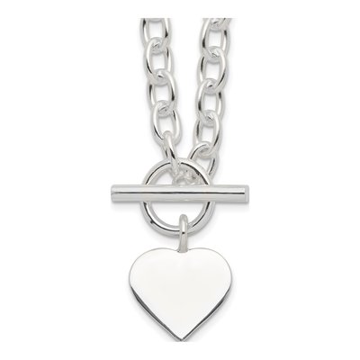 Sterling Silver Heart Pendant Necklace