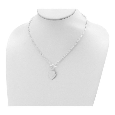 Sterling Silver Double Heart Pendant Necklace – view 5