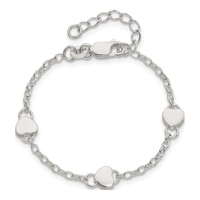 Sterling Silver Heart for Kids Bracelet – view 4