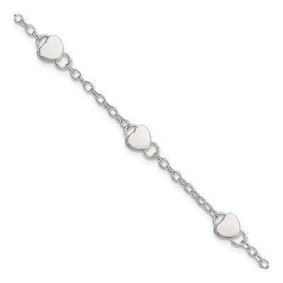 Sterling Silver Heart for Kids Bracelet