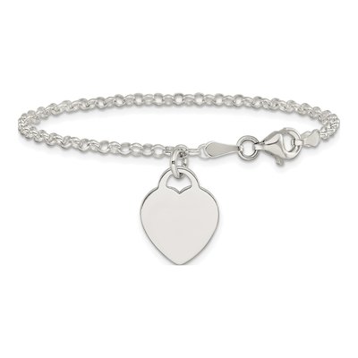 Sterling Silver Heart Bracelet – view 4