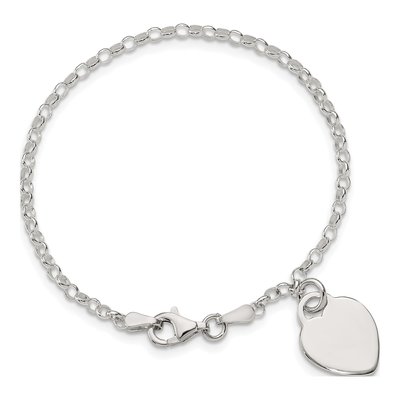 Sterling Silver Heart Bracelet – view 5