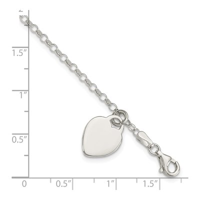 Sterling Silver Heart Bracelet – view 7