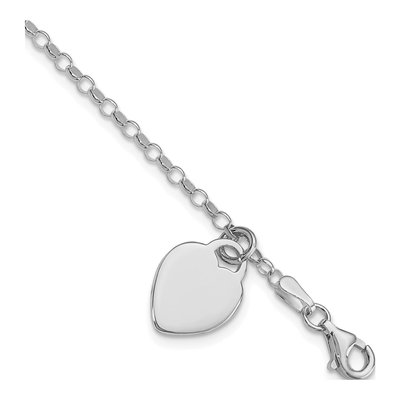 Sterling Silver Kids' Heart Bracelet