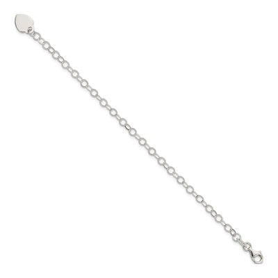 Sterling Silver Heart Kids Bracelet – view 3