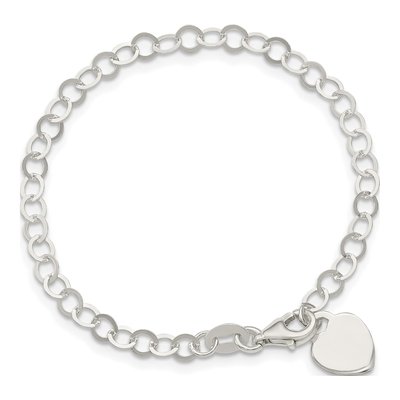 Sterling Silver Heart Kids Bracelet – view 4