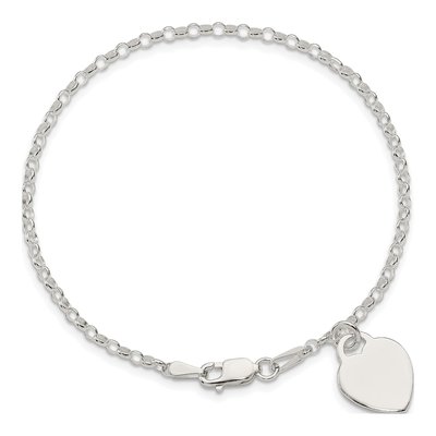 Sterling Silver Heart Bracelet – view 3