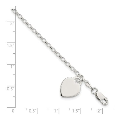 Sterling Silver Heart Bracelet – view 5