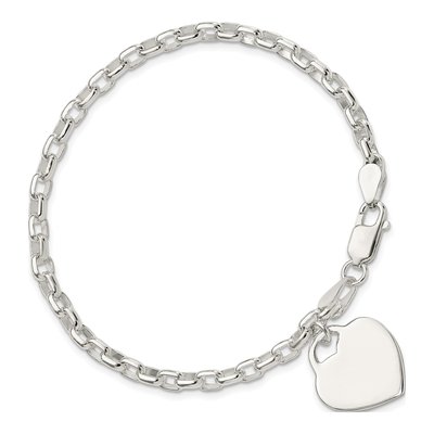 Sterling Silver Heart Bracelet – view 4