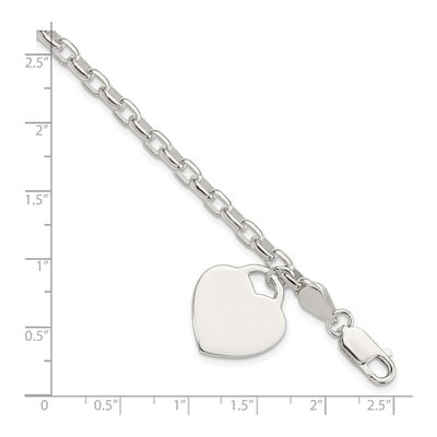 Sterling Silver Heart Bracelet – view 5