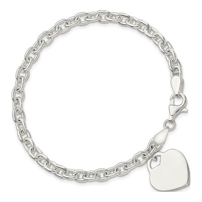 Sterling Silver Heart Bracelet – view 4