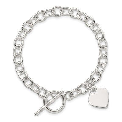 Sterling Silver Heart Bracelet – view 4