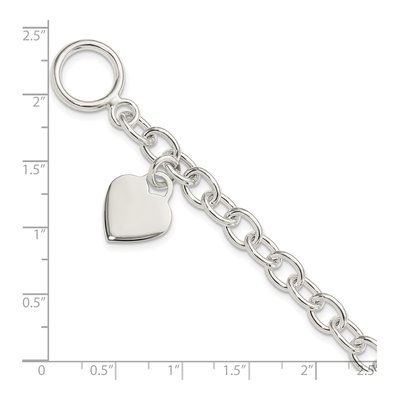 Sterling Silver Heart Bracelet – view 5