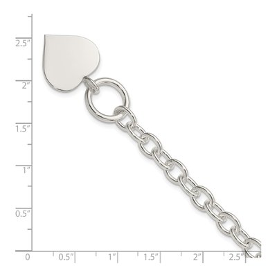 Sterling Silver Heart Bracelet – view 5