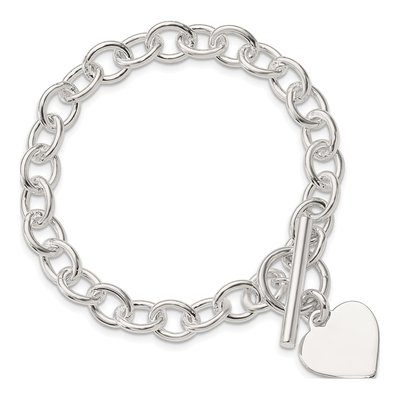 Sterling Silver Heart Bracelet – view 4