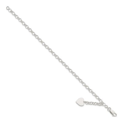 Sterling Silver Heart Bracelet – view 3