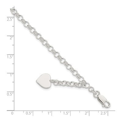 Sterling Silver Heart Bracelet – view 5