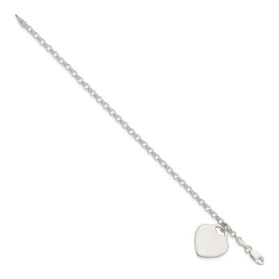 Sterling Silver Heart Bracelet – view 3