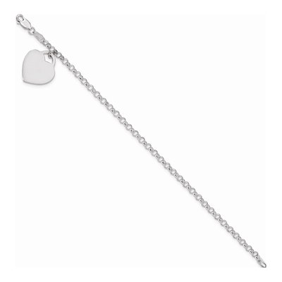 Sterling Silver Heart Bracelet – view 4