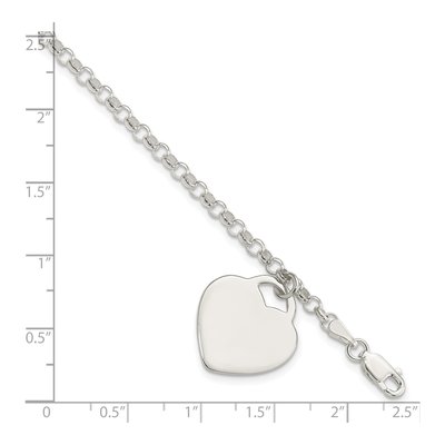 Sterling Silver Heart Bracelet – view 6