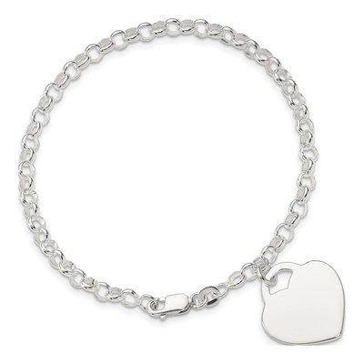 Sterling Silver Heart Bracelet – view 3