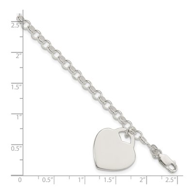 Sterling Silver Heart Bracelet – view 4