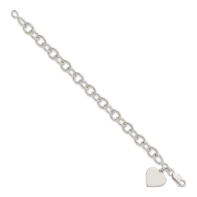 Sterling Silver Heart Bracelet – view 3