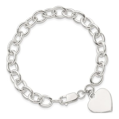 Sterling Silver Heart Bracelet – view 4