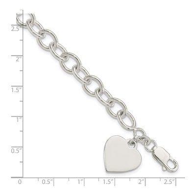 Sterling Silver Heart Bracelet – view 5