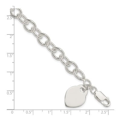 Sterling Silver Heart Bracelet – view 5