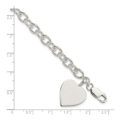 Sterling Silver Heart Bracelet – view 3