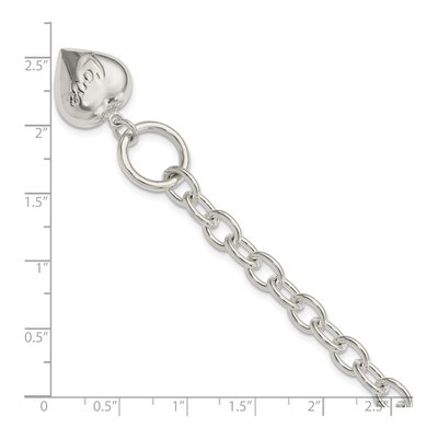 Sterling Silver LOVE Heart Bracelet – view 5