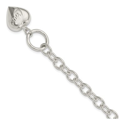 Sterling Silver LOVE Heart Bracelet