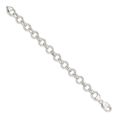 Sterling Silver 9mm Link Chain Bracelet – view 2