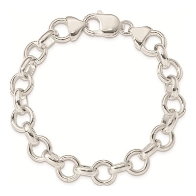 Sterling Silver 9mm Link Chain Bracelet – view 3