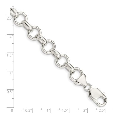 Sterling Silver 9mm Link Chain Bracelet – view 4