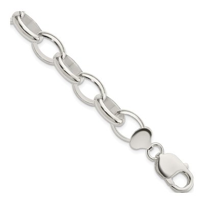 Sterling Silver 10mm Rolo Chain Bracelet