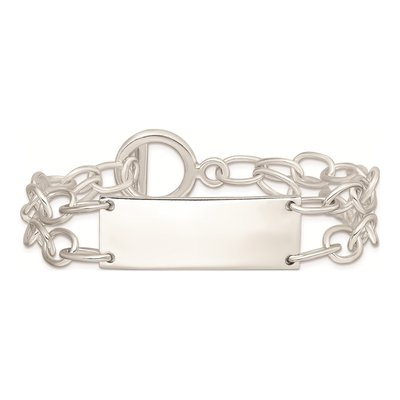 Sterling Silver Double Strand ID Bracelet – view 4