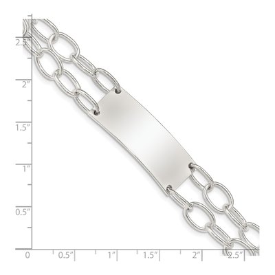 Sterling Silver Double Strand ID Bracelet – view 5