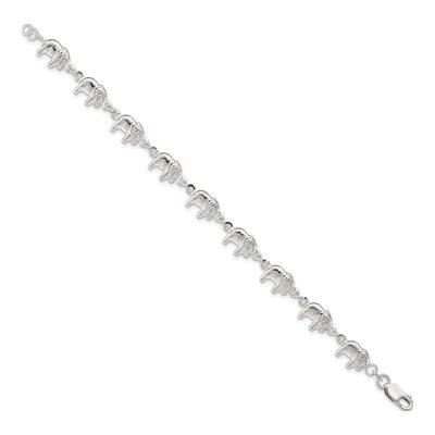 Sterling Silver Elephant Bracelet – view 3