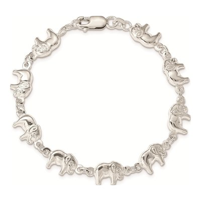 Sterling Silver Elephant Bracelet – view 4