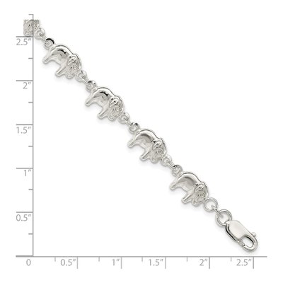 Sterling Silver Elephant Bracelet – view 5