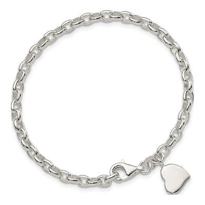 Sterling Silver Heart Bracelet – view 4
